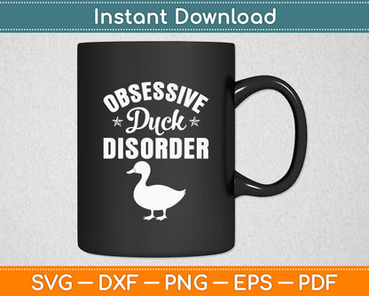 Funny Duck Hunting Odd Obsessive Duck Disorder Svg Digital Cutting File