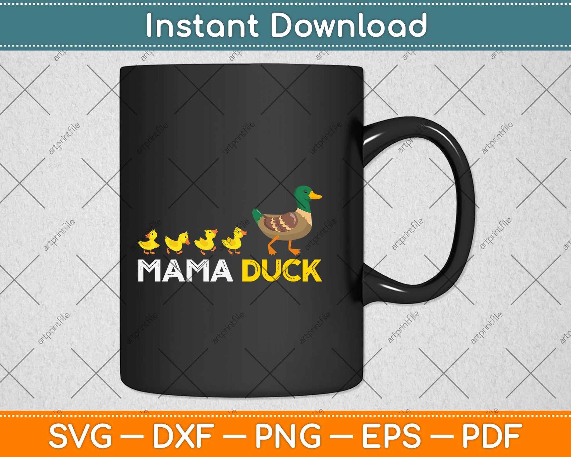 Funny Duck Lover Mama Duck Svg Design Digital Cutting File