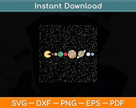 Funny Earth Solar System Svg Digital Cutting File