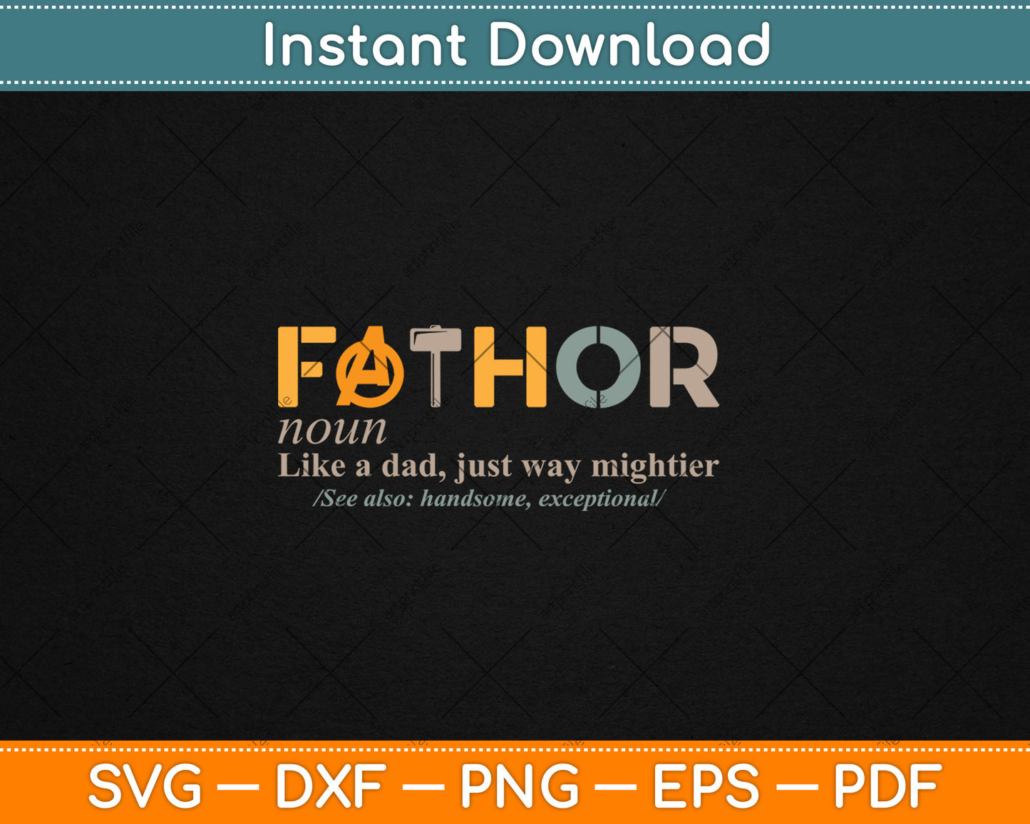 Funny Fathor Definition Funny Father's Day Svg Digital Cutting File