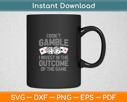 Funny Gambling Art For Men Women Casino Poker Player Gambler Svg Digital Cutting File