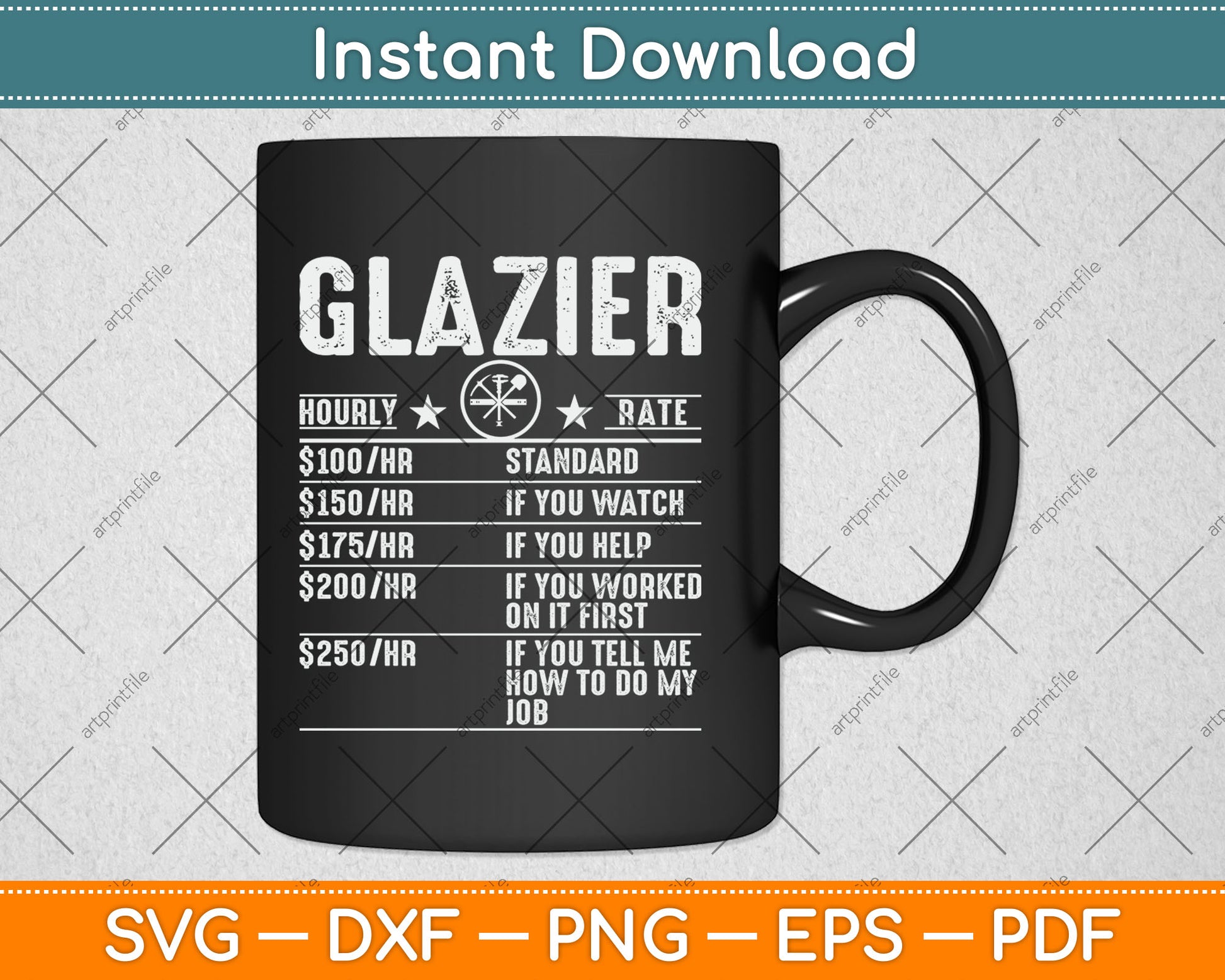 Funny Glazier Hourly Rate Labor Rates Glazier Svg Digital Cutting File