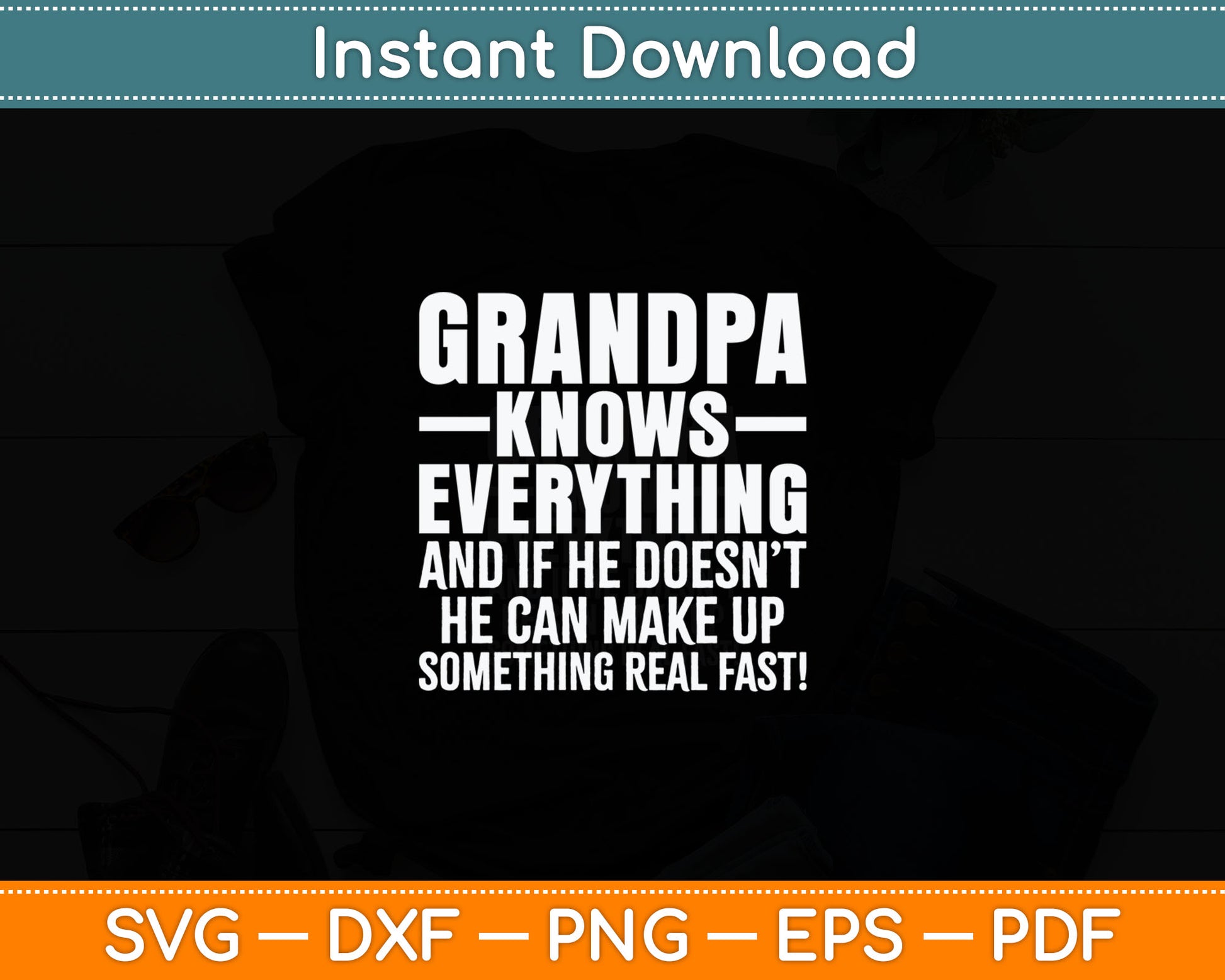 Funny Grandpa Art For Grandpa Men Grandfathers Day Papi Svg Digital Cutting File