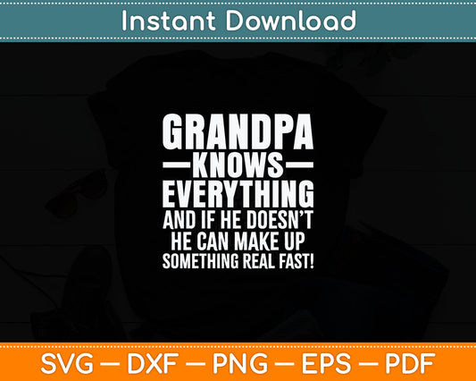 Funny Grandpa Art For Grandpa Men Grandfathers Day Papi Svg Digital Cutting File