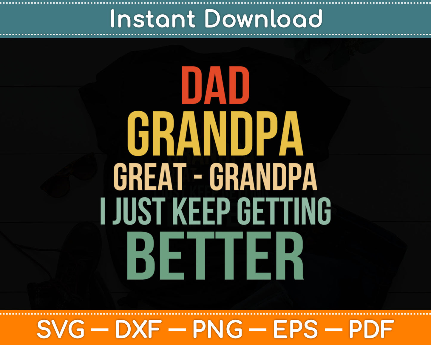 Funny Great Grandpa for Father's Day Svg Digital Cutting File