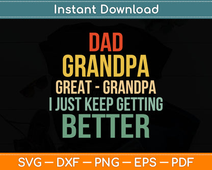 Funny Great Grandpa for Father's Day Svg Digital Cutting File