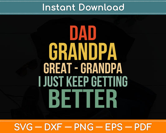 Funny Great Grandpa for Father's Day Svg Digital Cutting File