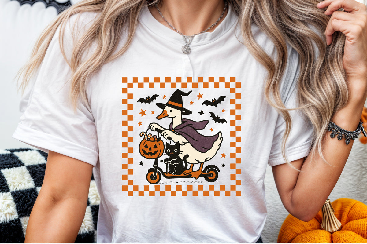 Funny Halloween Silly Goose Witch PNG
