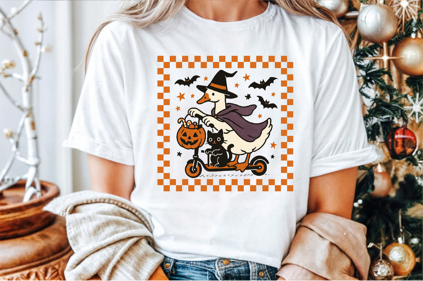 Funny Halloween Silly Goose Witch PNG