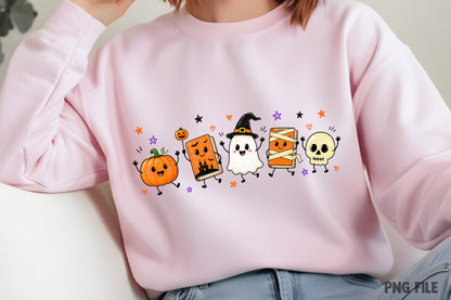 Cute Halloween Spooky Book Characters PNG | Funny Halloween Sublimation