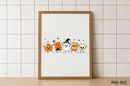 Cute Halloween Spooky Book Characters PNG | Funny Halloween Sublimation