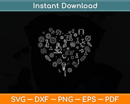 Funny Heart Biological Science Funny Valentine's Day Svg Digital Cutting File