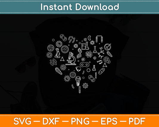 Funny Heart Biological Science Funny Valentine's Day Svg Digital Cutting File