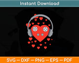 Funny Heart Headphone Valentines Day Svg Digital Cutting File