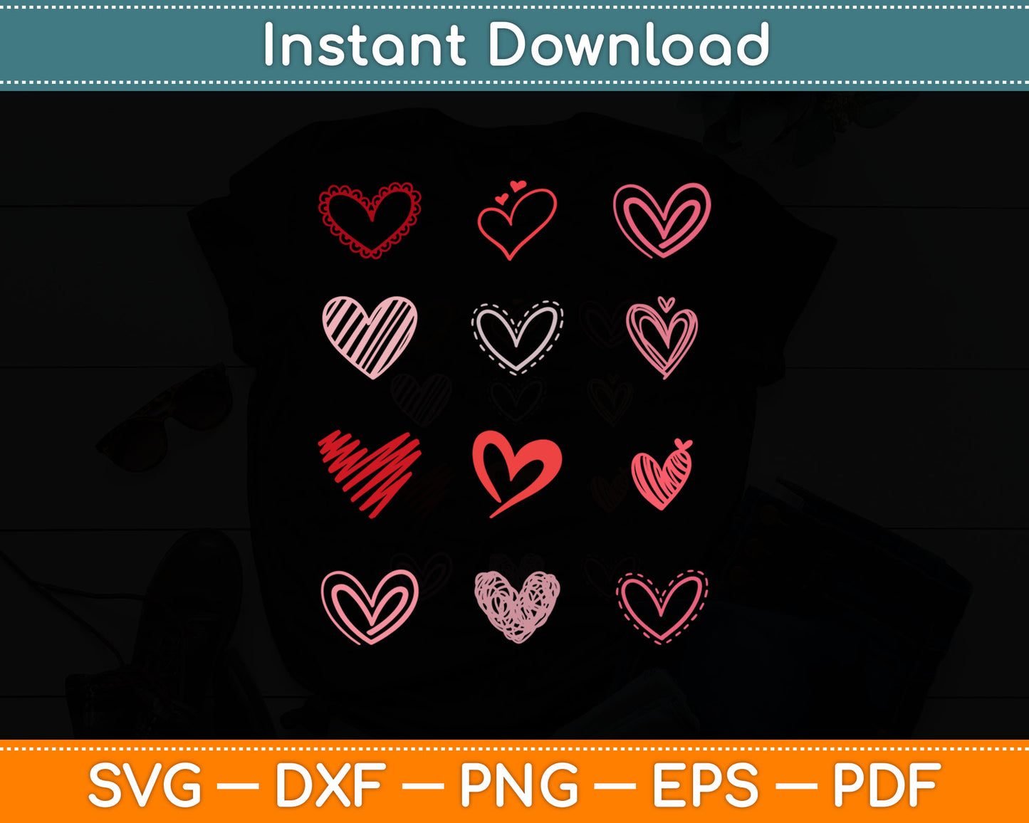 Funny Heart Lovers Valentine's Day Svg Digital Cutting File