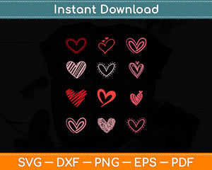 Funny Heart Lovers Valentine's Day Svg Digital Cutting File