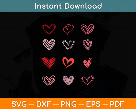 Funny Heart Lovers Valentine's Day Svg Digital Cutting File