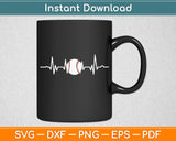 Funny Heartbeat Baseball Lovers Svg Digital Cutting File