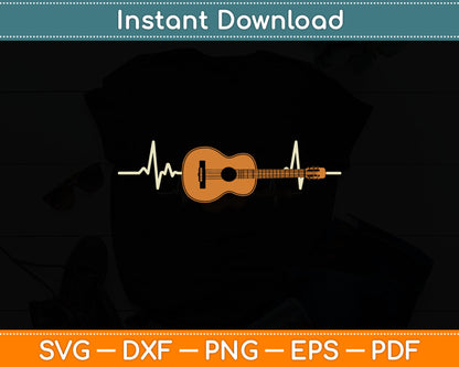Funny Heartbeat Guitar Lover Svg Digital Cutting File