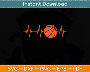 Funny Heartbeat Volleyball Lovers Svg Digital Cutting File