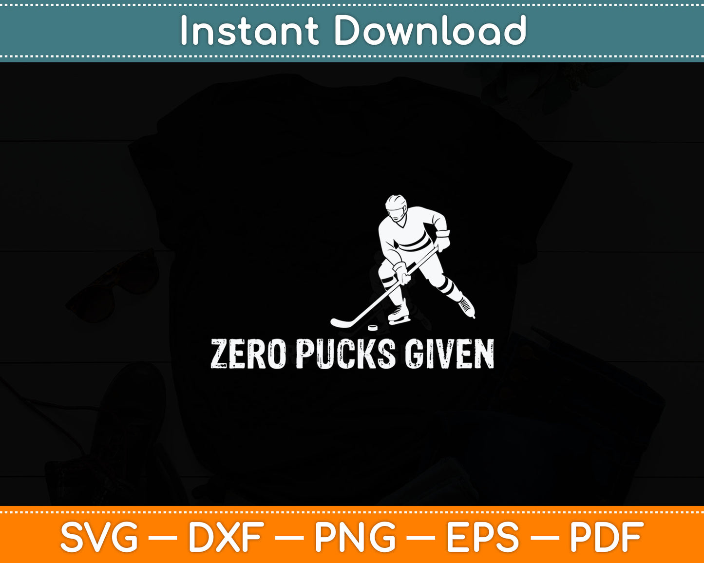 Funny Hockey Zero Pucks Given Sports Player Gift Svg Digital Cutting File