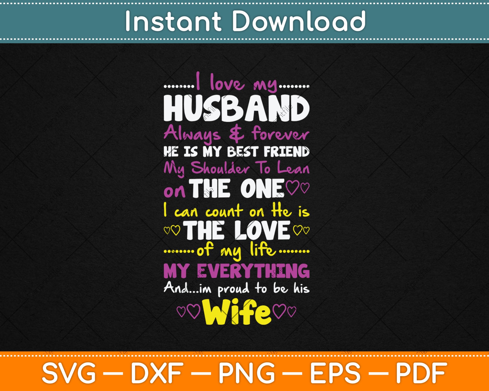 Funny I Love My Husband Forever Svg Digital Cutting File