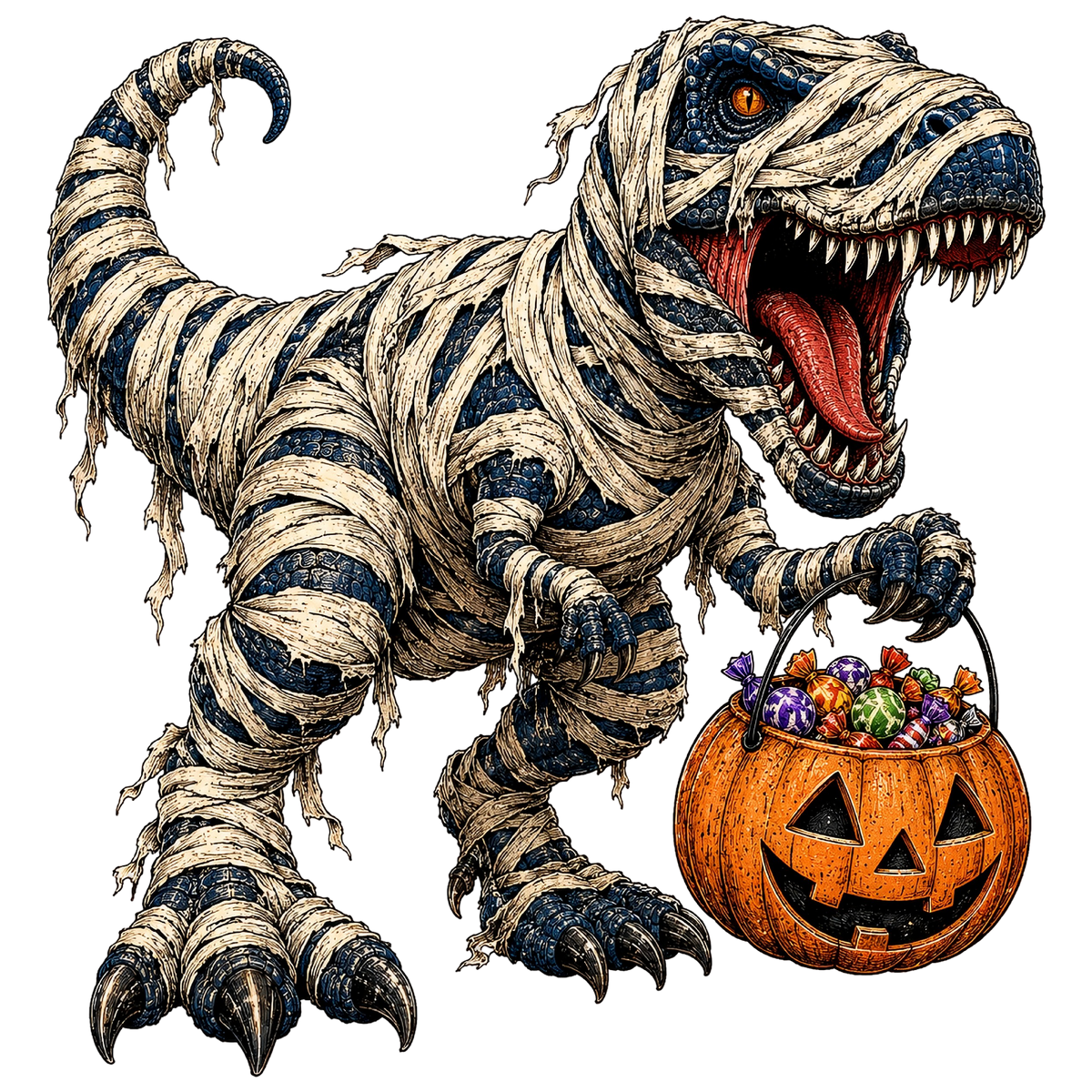 Funny Halloween T-Rex Dinosaur PNG