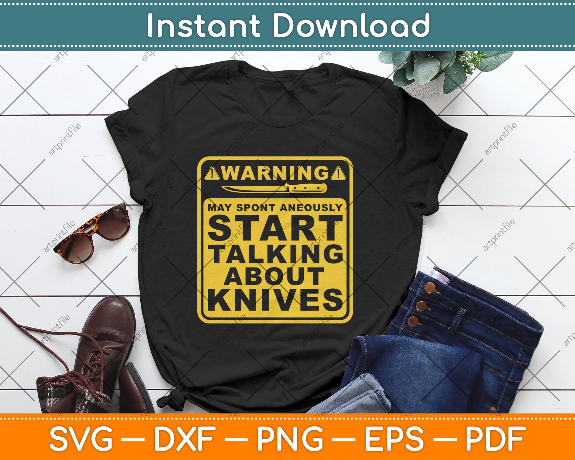 Funny Knife Collector Design Men Women Knife Lovers Butchers Svg Digital Cutting File