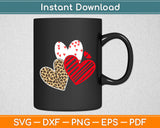 Funny Leopard Heart Lovers Valentine's Day Svg Digital Cutting File