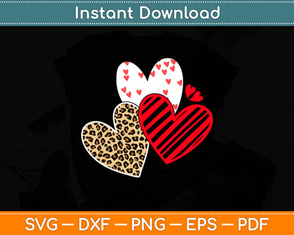 Funny Leopard Heart Lovers Valentine's Day Svg Digital Cutting File