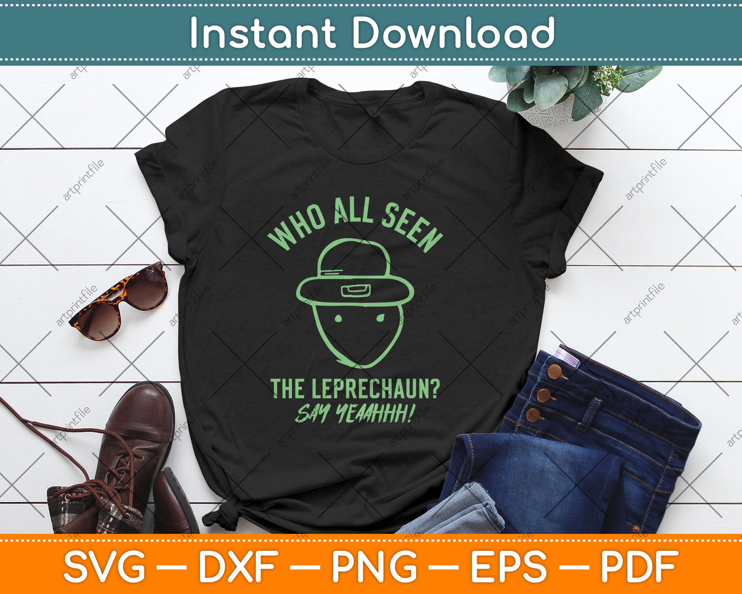 Funny Leprechaun Amateur Sketch Meme Irish St Patricks Day Svg Digital Cutting File