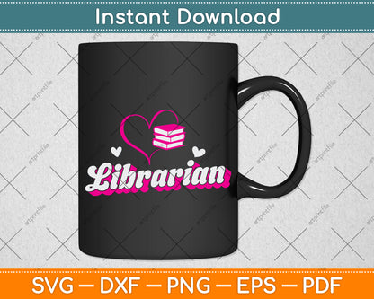 Funny Librarian Book Lover Svg Digital Cutting File