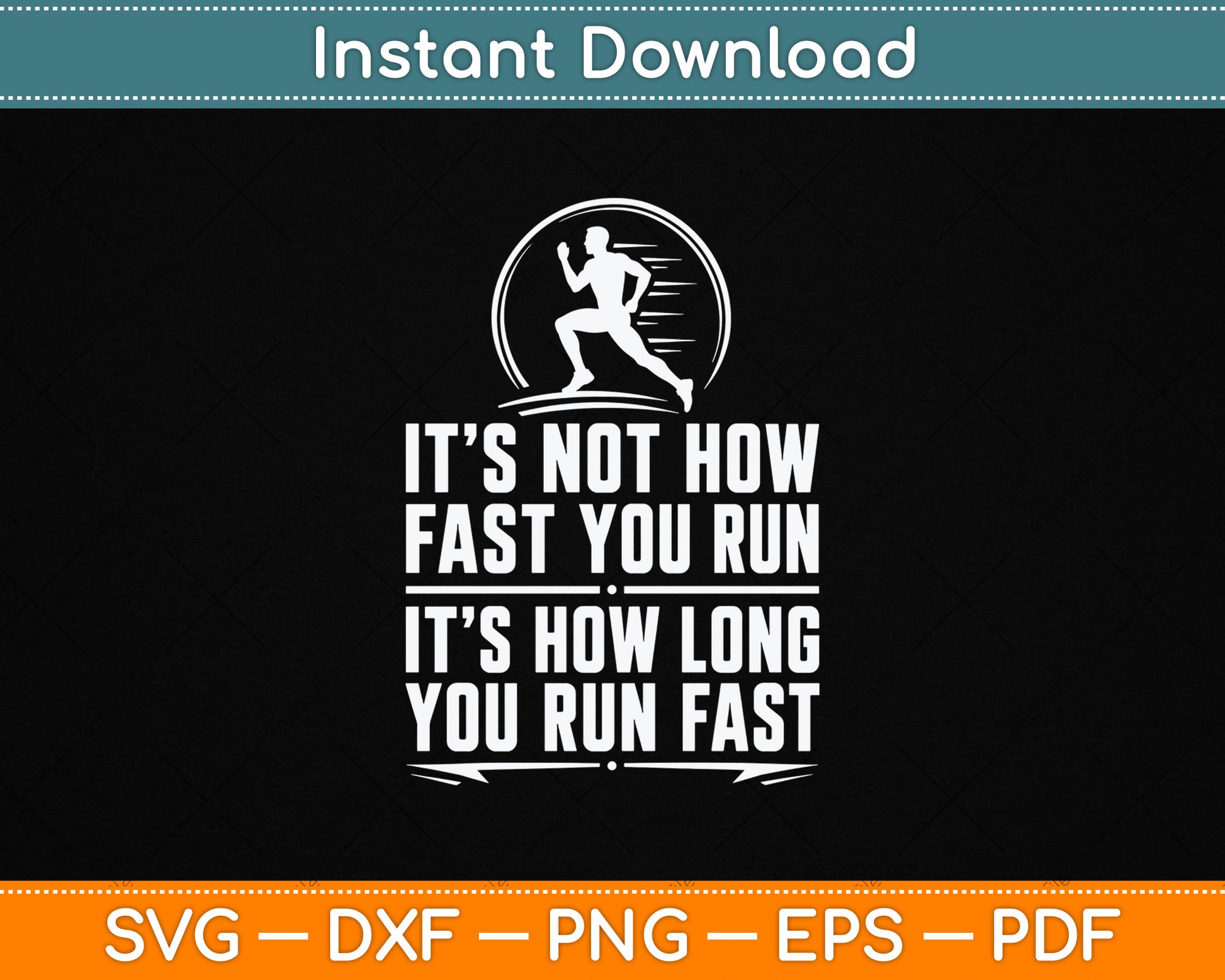 Funny Long Distance Runner XC Coach Cross Country Gift SVG Digital Cutting File