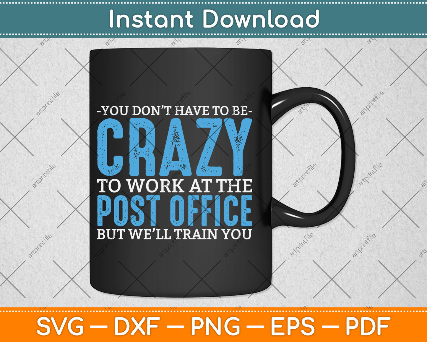 Funny Mail Carrier Postal Post Office Worker Postman Mailman Svg Digital Cutting File