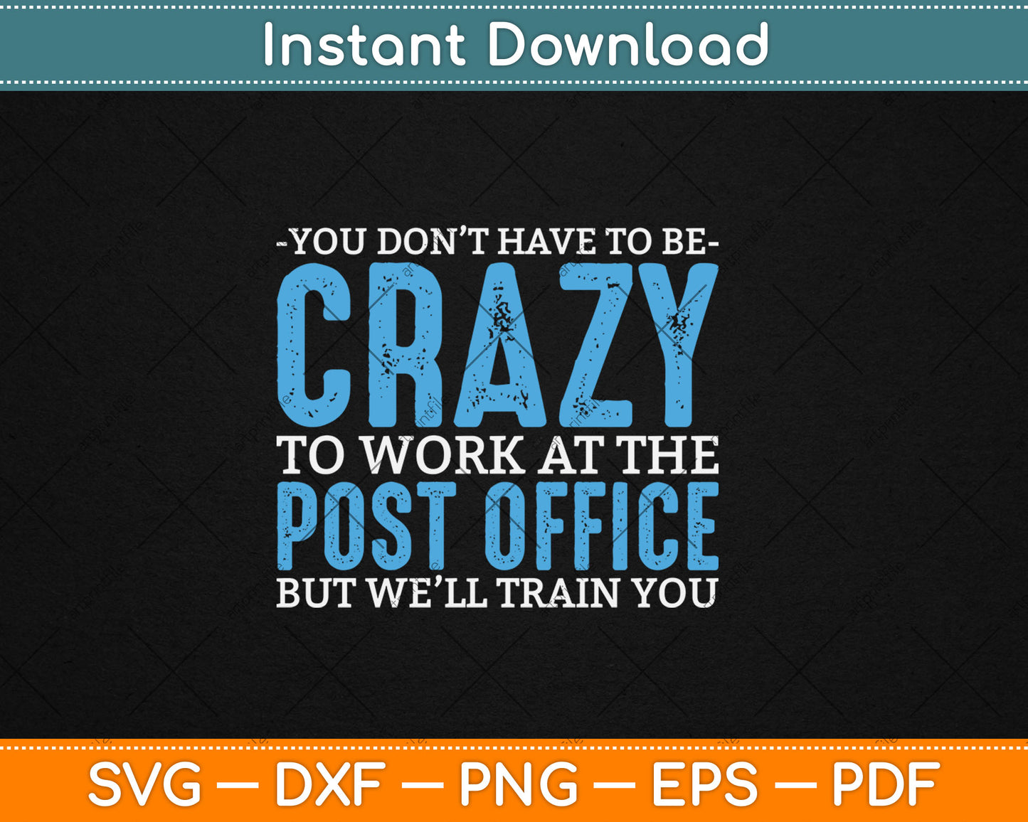 Funny Mail Carrier Postal Post Office Worker Postman Mailman Svg Digital Cutting File