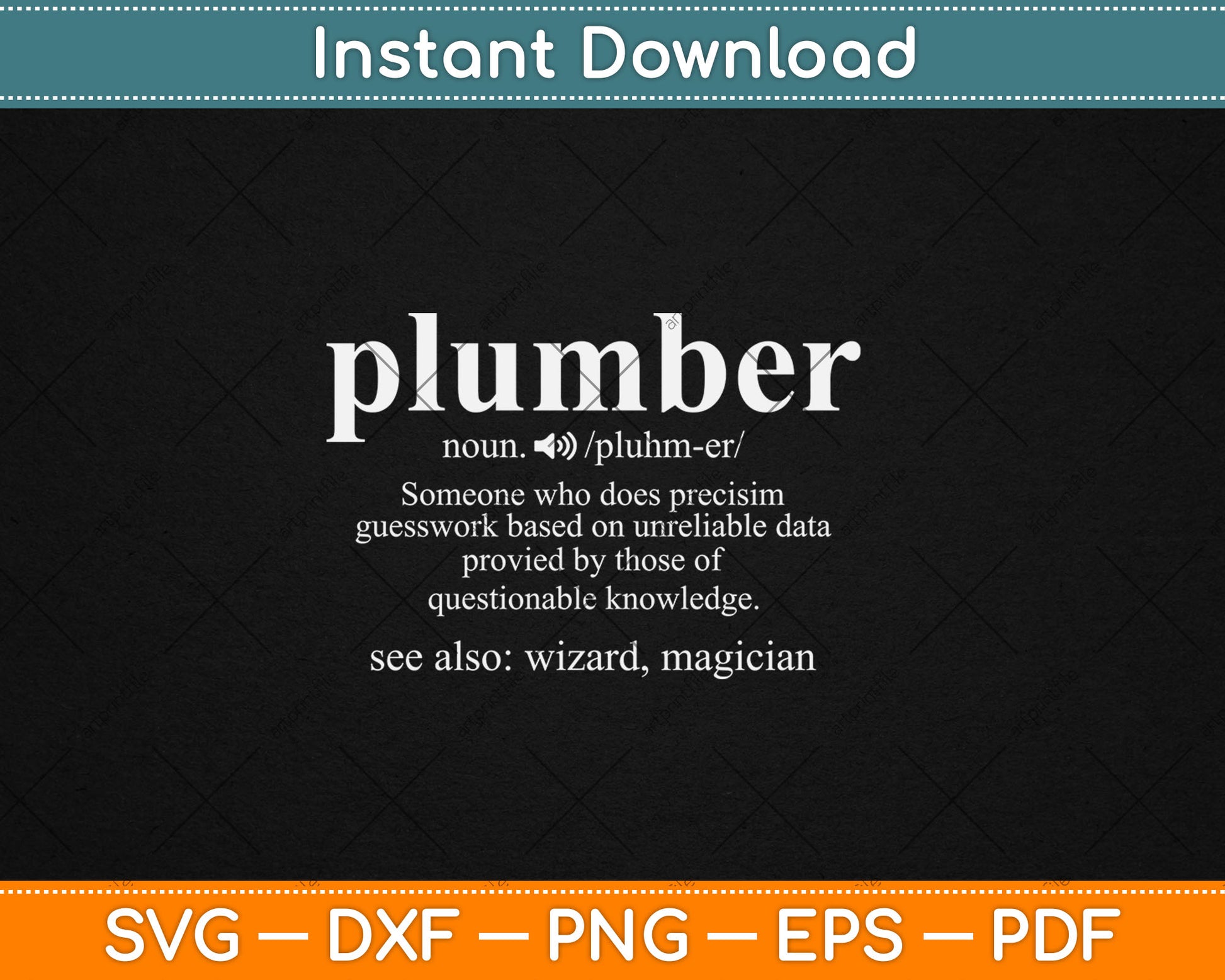 Funny Noun Plumber Definition Svg Digital Cutting File
