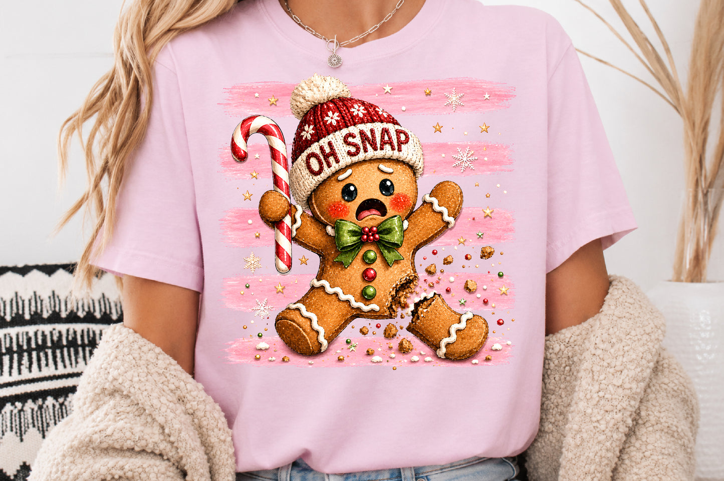 Funny Oh Snap Gingerbread PNG Broken Christmas Cookie Sublimation