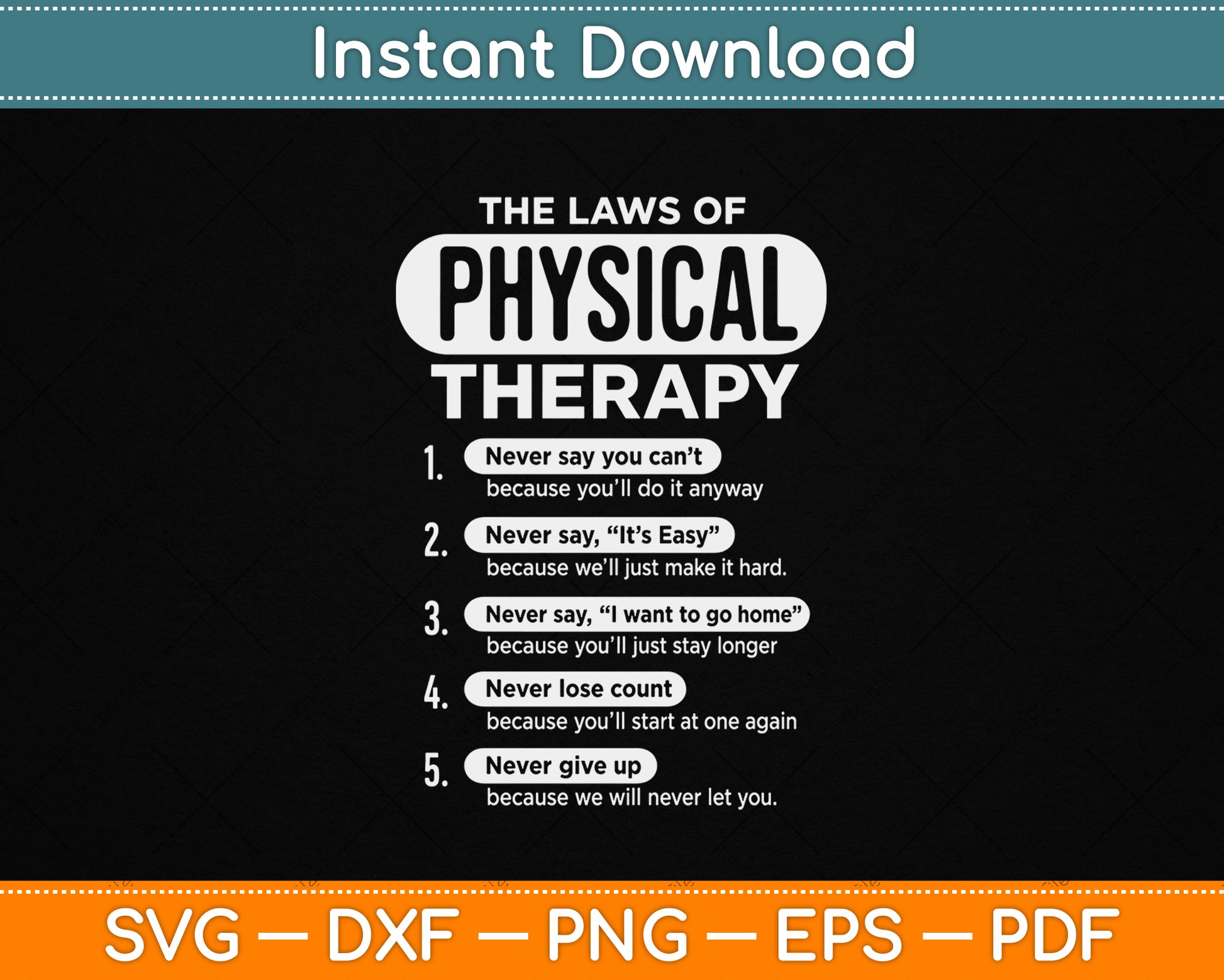 Funny physical therapy SVG design for PT appreciation and therapist gifts