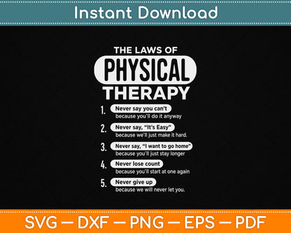 Funny physical therapy SVG design for PT appreciation and therapist gifts