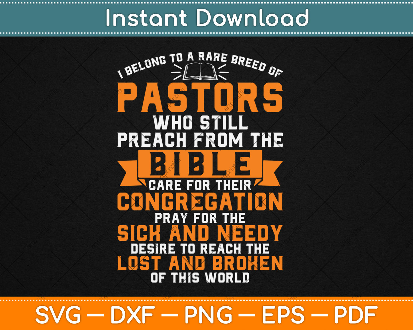 Funny Pastor Appreciation Gift Christian Preacher Svg Digital Cutting File