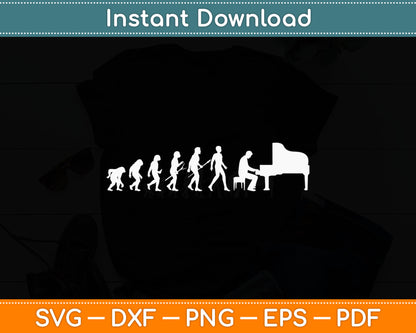 Funny Piano Music Lover Evolution Svg Digital Cutting File
