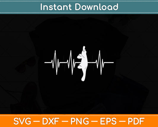 Funny Platypus Heartbeat Svg Png Dxf Digital Cutting File