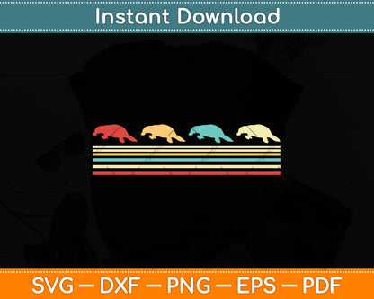 Funny Platypus Vintage Lover Svg Png Dxf Digital Cutting File