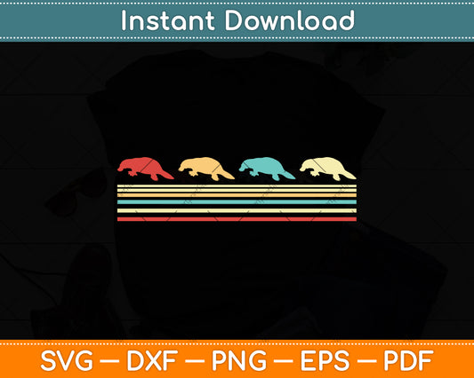 Funny Platypus Vintage Lover Svg Png Dxf Digital Cutting File