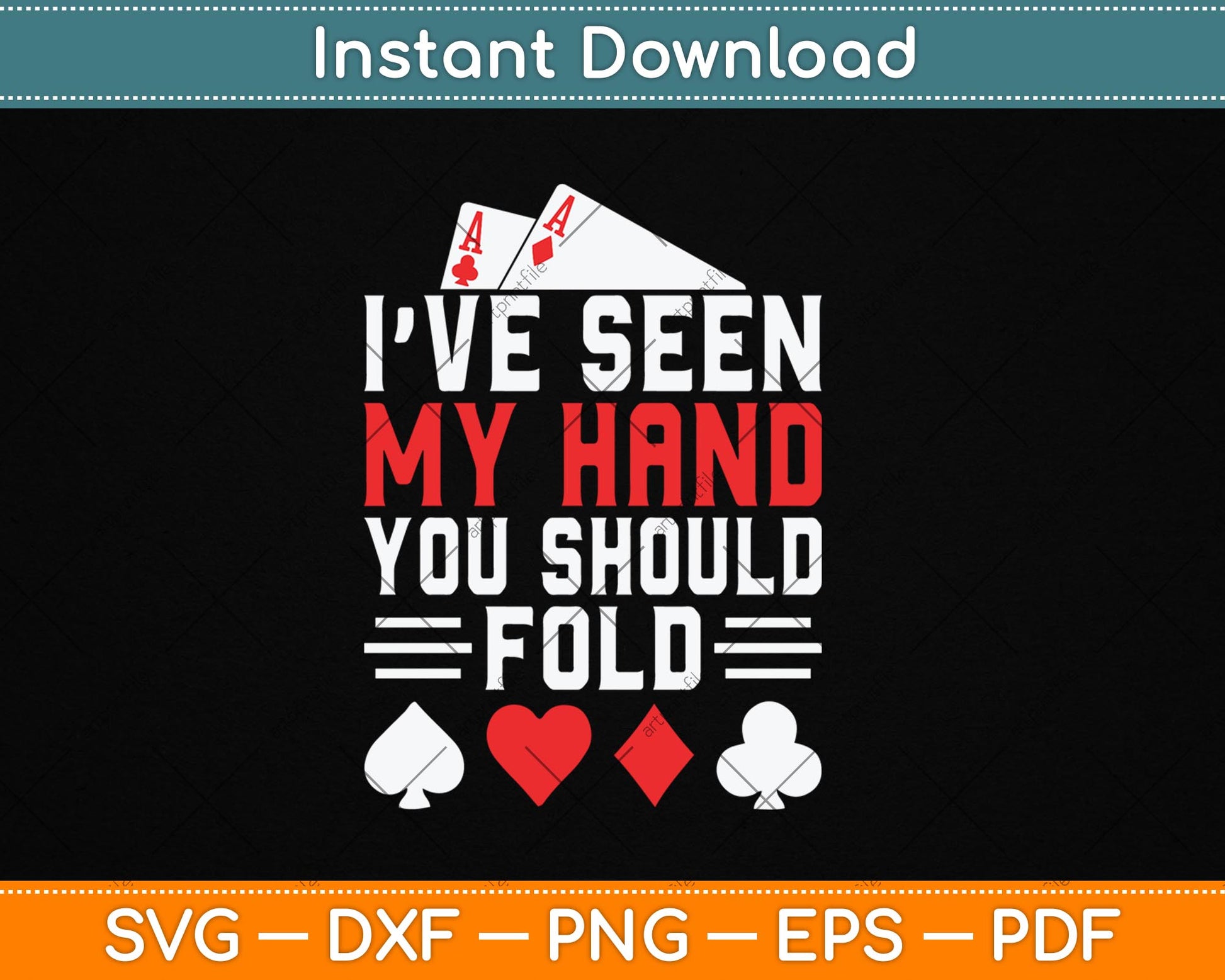 Funny Poker - Texas Holdem Lucky Poker Svg Digital Cutting File