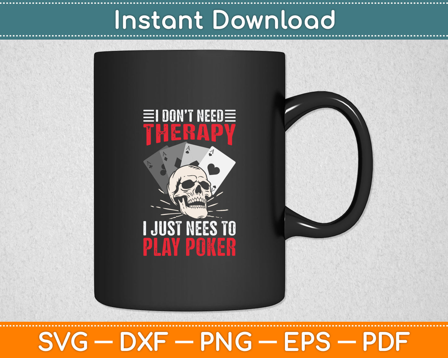 Funny Poker Card Player Casino Gambler Poker Svg Digital Cutting File