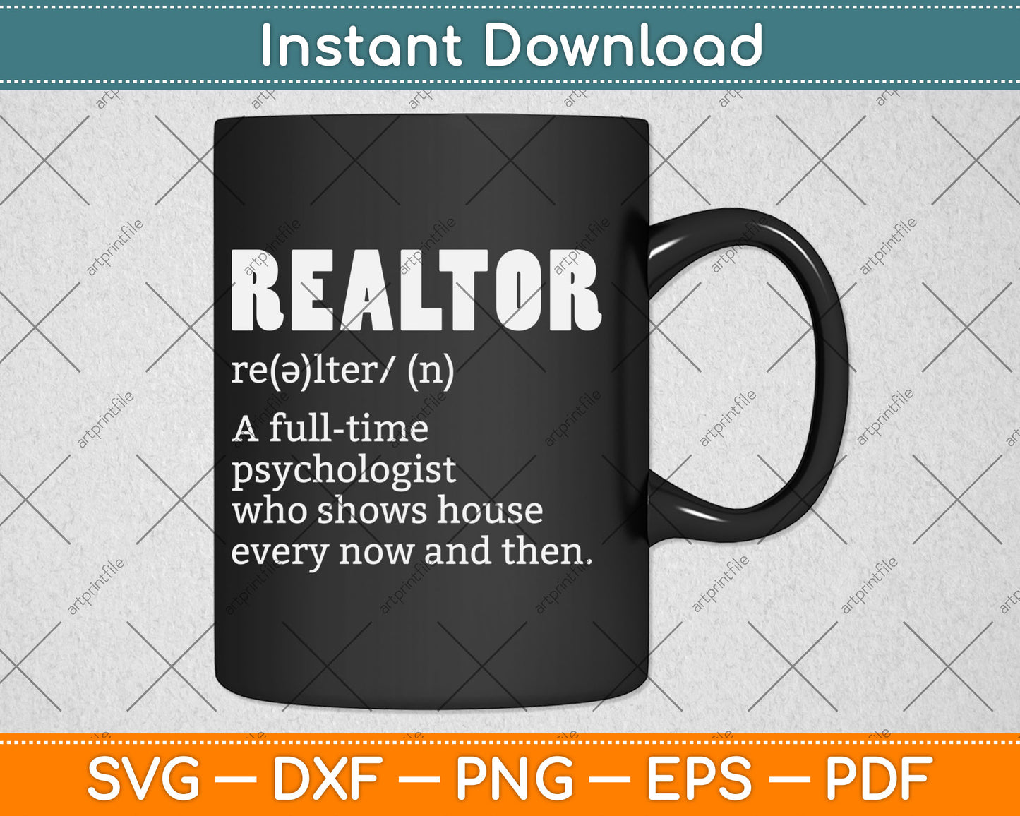 Funny Realtor Definition Real Estate Agent House Seller Svg Design Cutting File
