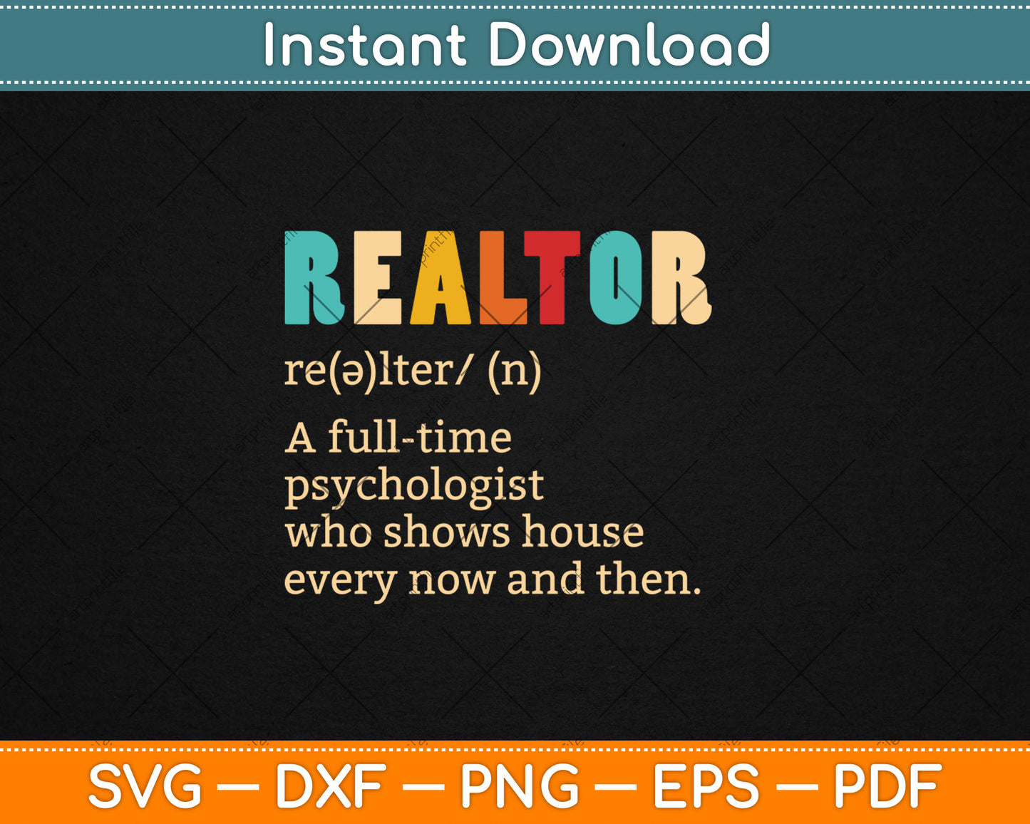 Funny Realtor Definition Real Estate Agent House Seller Svg Digital Cutting File
