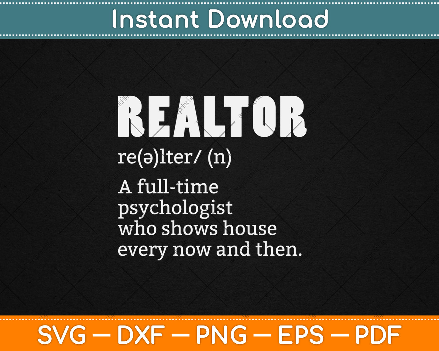 Funny Realtor Definition Real Estate Agent House Seller Svg Design Cutting File