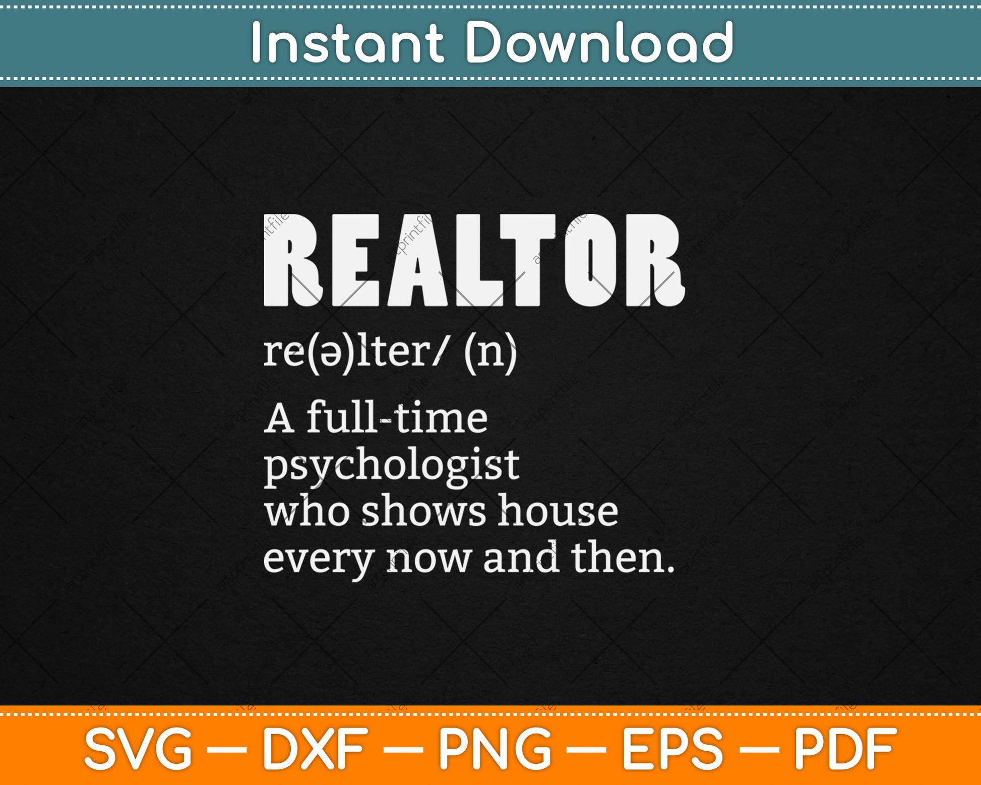 Funny Realtor Definition Real Estate Agent House Seller Svg Design Cutting File